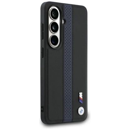 BMW M perforuota "Stripe Logo" MagSafe dėklas - Samsung Galaxy S26 (mėlynas)