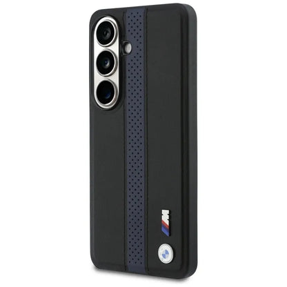 BMW M perforuota "Stripe Logo" MagSafe dėklas - Samsung Galaxy S26 (mėlynas)