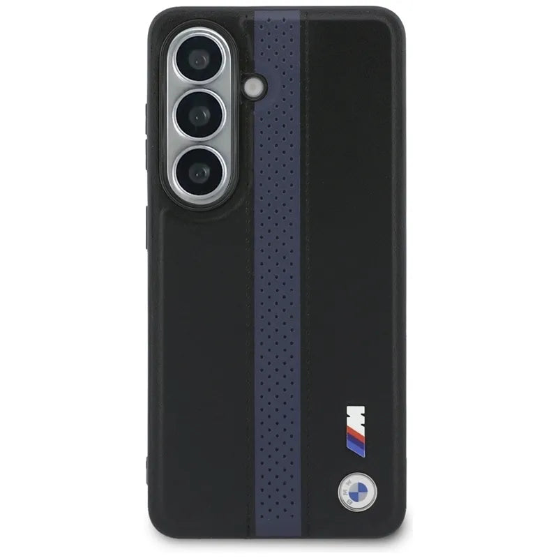 BMW M perforuota "Stripe Logo" MagSafe dėklas - Samsung Galaxy S26 (mėlynas)