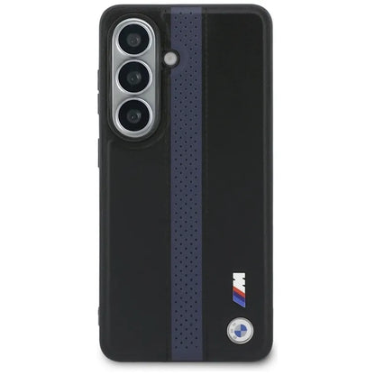 BMW M perforuota "Stripe Logo" MagSafe dėklas - Samsung Galaxy S26 (mėlynas)