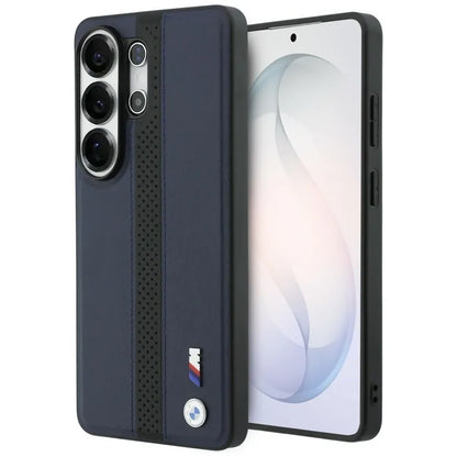 BMW M perforuota "Stripe Logo" MagSafe dėklas - Samsung Galaxy S26 Ultra (Tamsiai mėlynas)