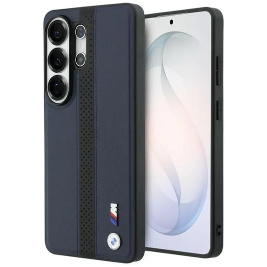 BMW M perforuota "Stripe Logo" MagSafe dėklas - Samsung Galaxy S26 Ultra (Tamsiai mėlynas)
