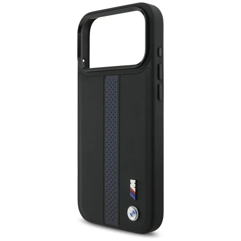 BMW M perforuotos juostelės logotipas MagSafe - iPhone 17 Pro Max dėklas (mėlynas)