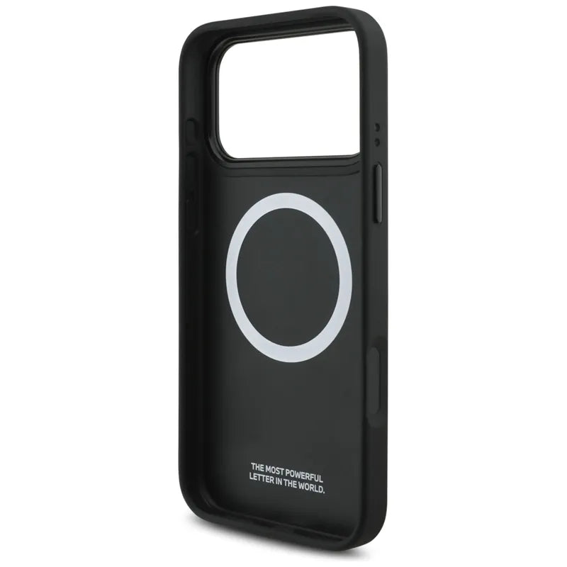 BMW M perforuotos juostelės logotipas MagSafe - iPhone 17 Pro Max dėklas (pilkas)