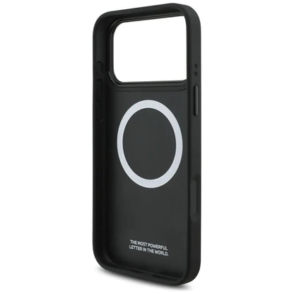 BMW M perforuotos juostelės logotipas MagSafe - iPhone 17 Pro Max dėklas (pilkas)