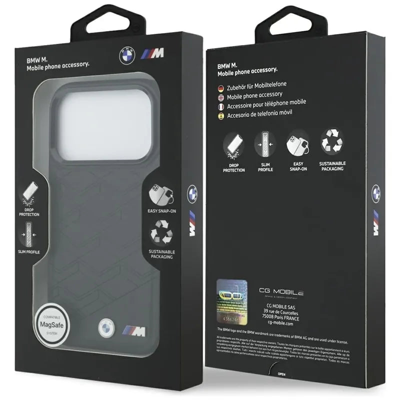 BMW M Shape Logo MagSafe dėklas - iPhone 17 Pro (juodas)