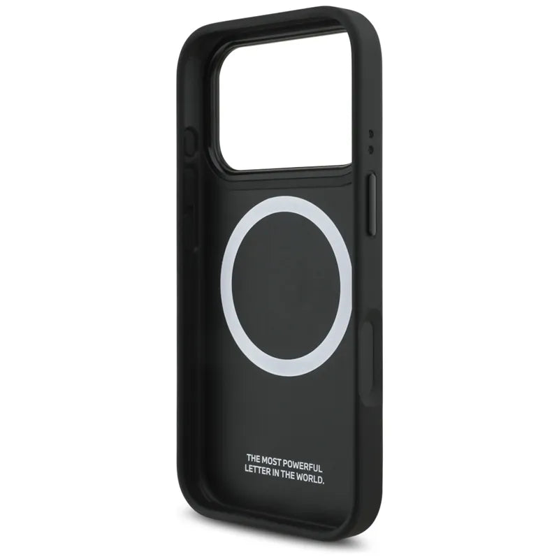 BMW M Tricolor Metal Logo MagSafe dėklas - iPhone 17 Pro (Pilkas)