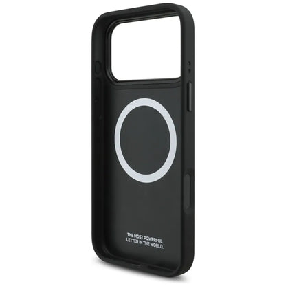 BMW M Tricolor Metal Logo MagSafe - iPhone 17 Pro Max dėklas (Juodas)