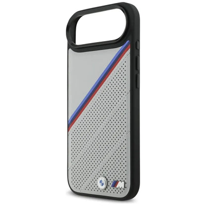 BMW M Tricolor Metal Logo MagSafe - iPhone Air dėklas (pilkas)
