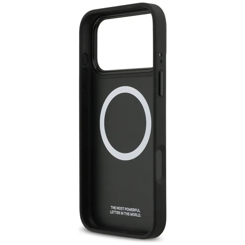 BMW M Tricolor Metalinis logotipas MagSafe - iPhone 17 Pro Max dėklas (pilkas)