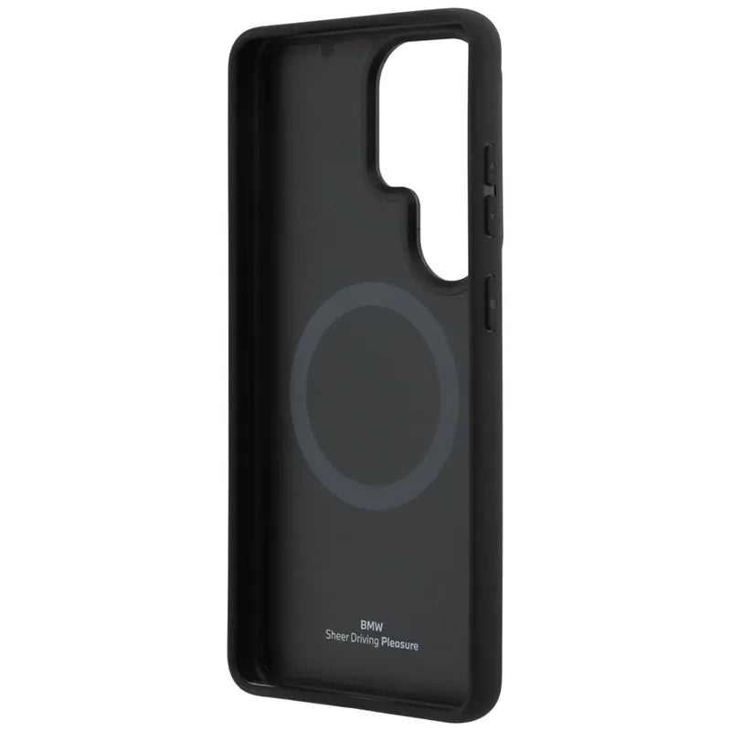 BMW magnetinis dėklas „Carbon Fiber MagSafe“ – „Samsung Galaxy S26 Ultra“ (juodas)
