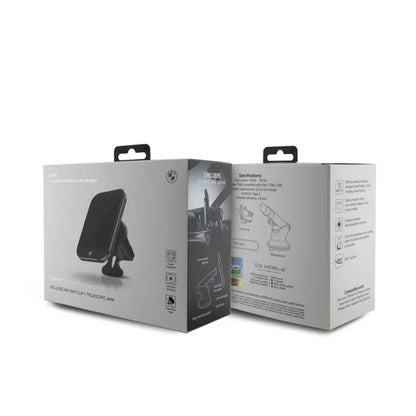 BMW MagSafe Signature Edition - Magnetinis automobilinis laikiklis su 15W belaidžiu įkrovimu (juodas)