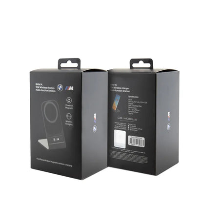 BMW MagSafe stalinis įkroviklis su stovu - MagSafe indukcinis įkroviklis 15W stalui (juodas)