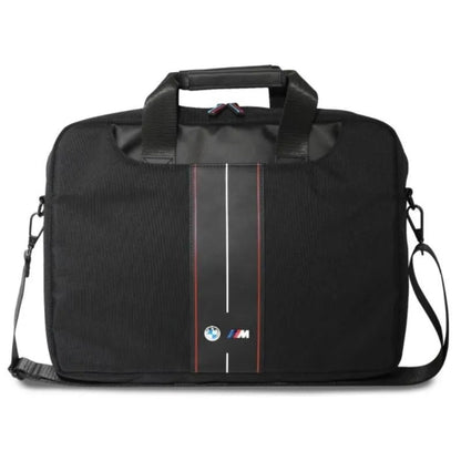 BMW Nylon Red Stripe - Nešiojamojo kompiuterio krepšys 16 colių (juodas)