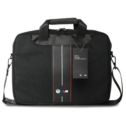 BMW Nylon Red Stripe - Nešiojamojo kompiuterio krepšys 16 colių (juodas)