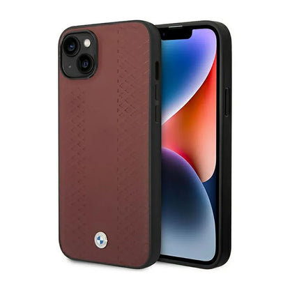 BMW od deimanto rašto odos – dėklas iPhone 14 (Burgundijos)