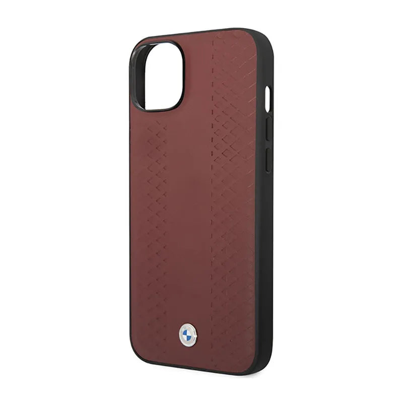 BMW od deimanto rašto odos – dėklas iPhone 14 (Burgundijos)