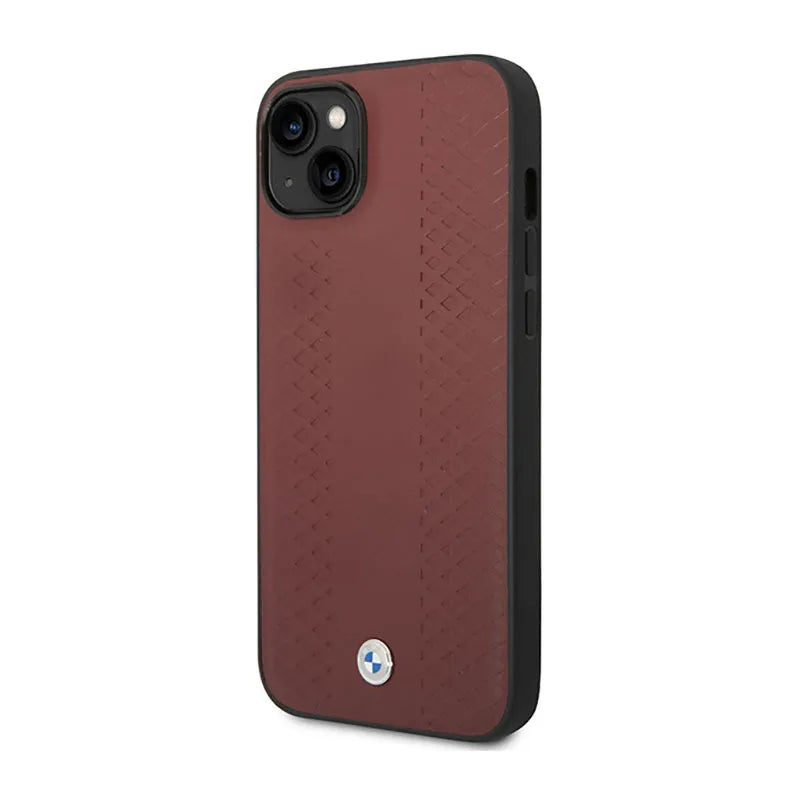 BMW od deimanto rašto odos – dėklas iPhone 14 (Burgundijos)