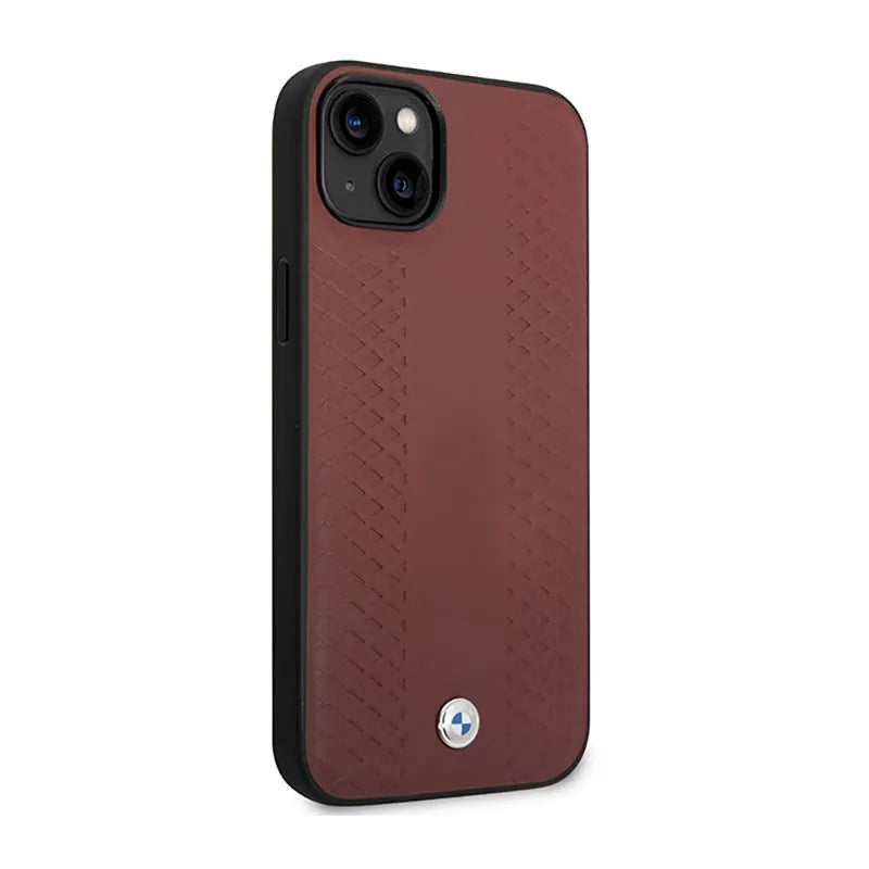 BMW od deimanto rašto odos – dėklas iPhone 14 (Burgundijos)