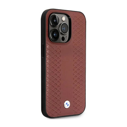 BMW od od od diamond raštė MagSafe - Dėklas, skirtas „iPhone 14 Pro“ (burgundijos)