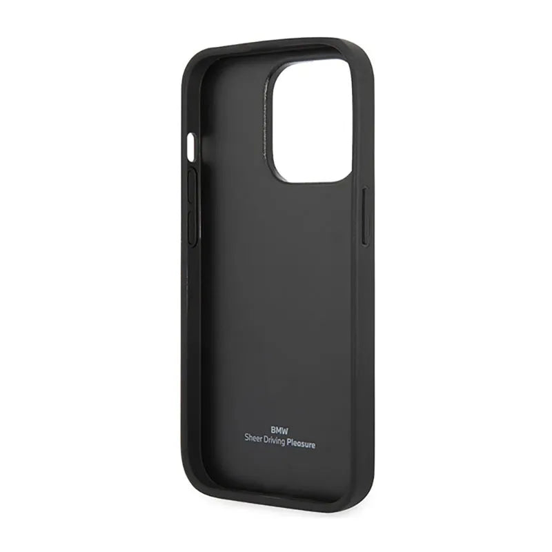 BMW oda, deimantinis raštas – dėklas, skirtas „iPhone 14 Pro“ (burgundiška)