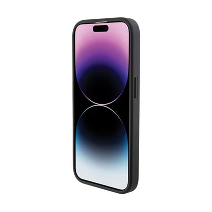 BMW odos sėdynių raštas – dėklas skirtas iPhone 15 Pro Max (juodas)