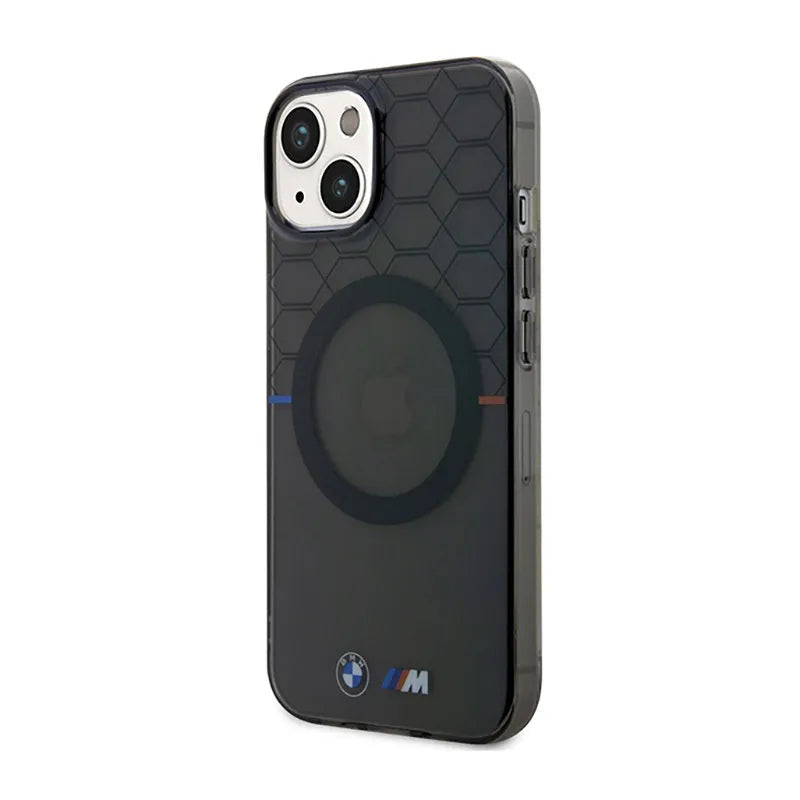 BMW Pattern MagSafe – dėklas, skirtas iPhone 14 Plus (pilkos spalvos)