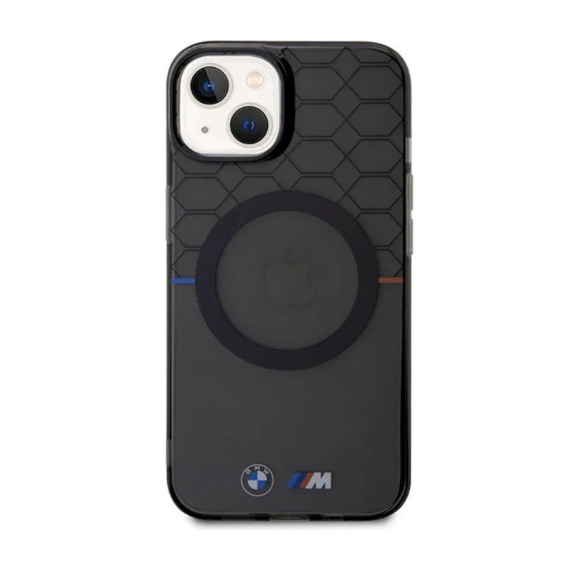 BMW Pattern MagSafe – dėklas, skirtas iPhone 14 Plus (pilkos spalvos)