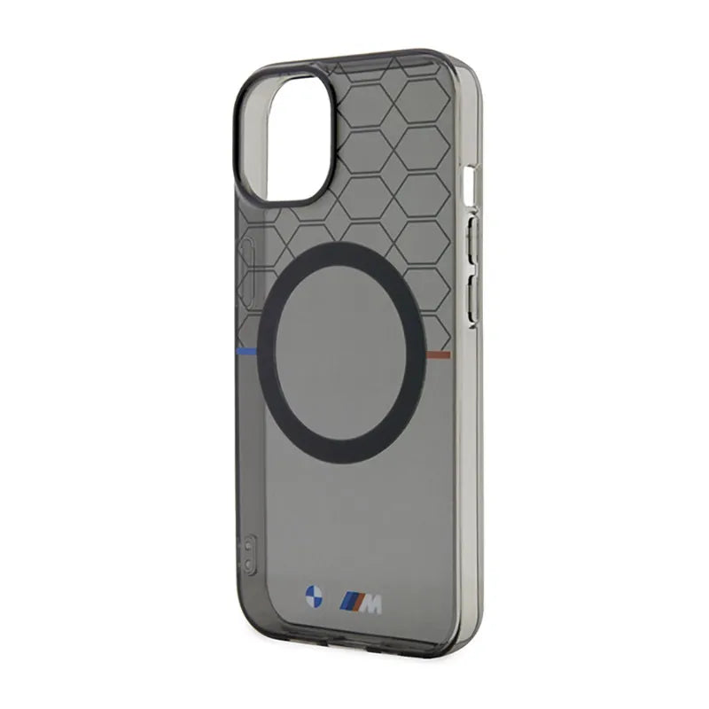 BMW Pattern MagSafe – dėklas, skirtas iPhone 14 Plus (pilkos spalvos)