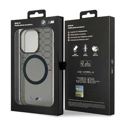 BMW raštas MagSafe – dėklas, skirtas „iPhone 14 Pro“ (pilkas)