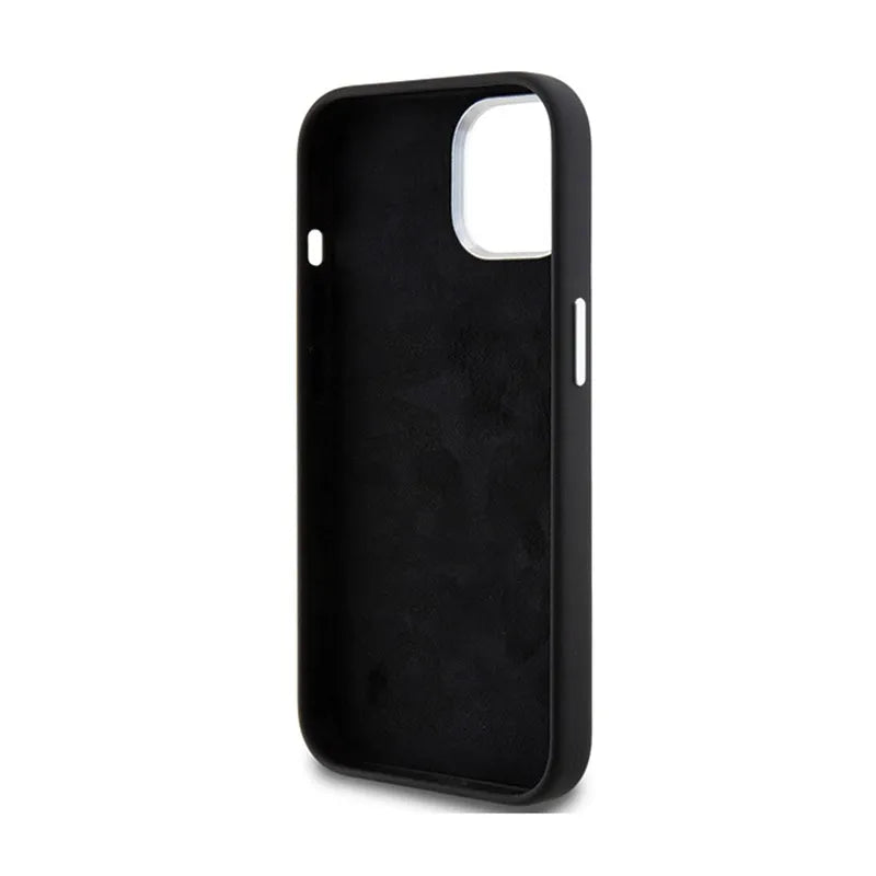 BMW Signature Liquid Silicone MagSafe – dėklas iPhone 15 (juodas)