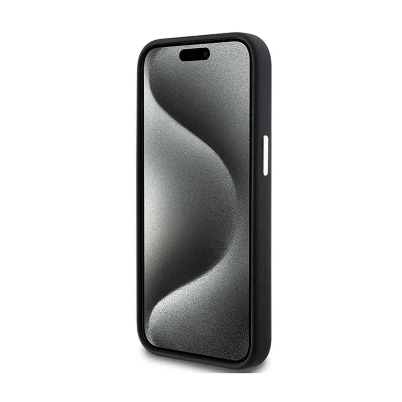 BMW Signature Liquid Silicone MagSafe – dėklas iPhone 15 (juodas)