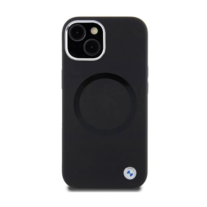 BMW Signature Liquid Silicone MagSafe – dėklas iPhone 15 (juodas)