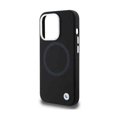 BMW Signature Liquid Silicone MagSafe – dėklas, skirtas „iPhone 15 Pro“ (juodas)