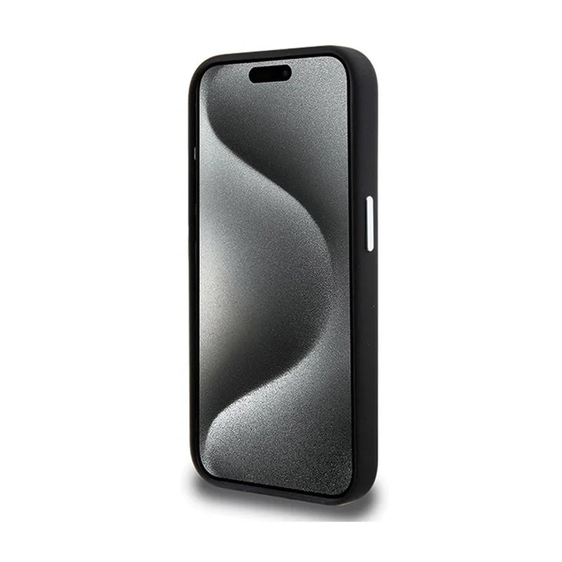 BMW Signature Liquid Silicone MagSafe – dėklas, skirtas iPhone 15 Pro Max (juoda)