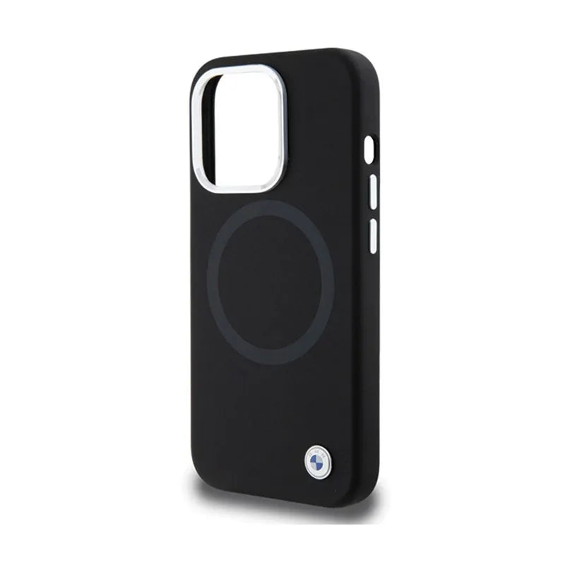 BMW Signature Liquid Silicone MagSafe – dėklas, skirtas iPhone 15 Pro Max (juoda)
