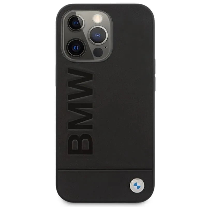 BMW Signature Logo Imprint MagSafe – dėklas iPhone 14 Pro (juodas)