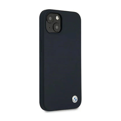 BMW Silicone Signature Llogo - dėklas, skirtas iPhone 13 mini (tamsiai mėlyna)