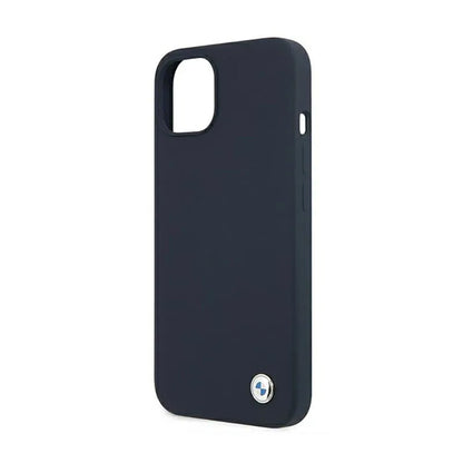 BMW Silicone Signature Llogo - dėklas, skirtas iPhone 13 mini (tamsiai mėlyna)