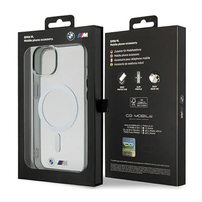 BMW Silver Ring MagSafe - dėklas iPhone 14 Plus (skaidrus)