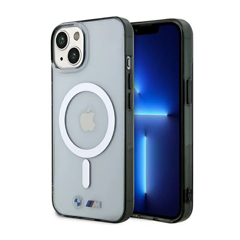 BMW Silver Ring MagSafe - dėklas iPhone 14 Plus (skaidrus)