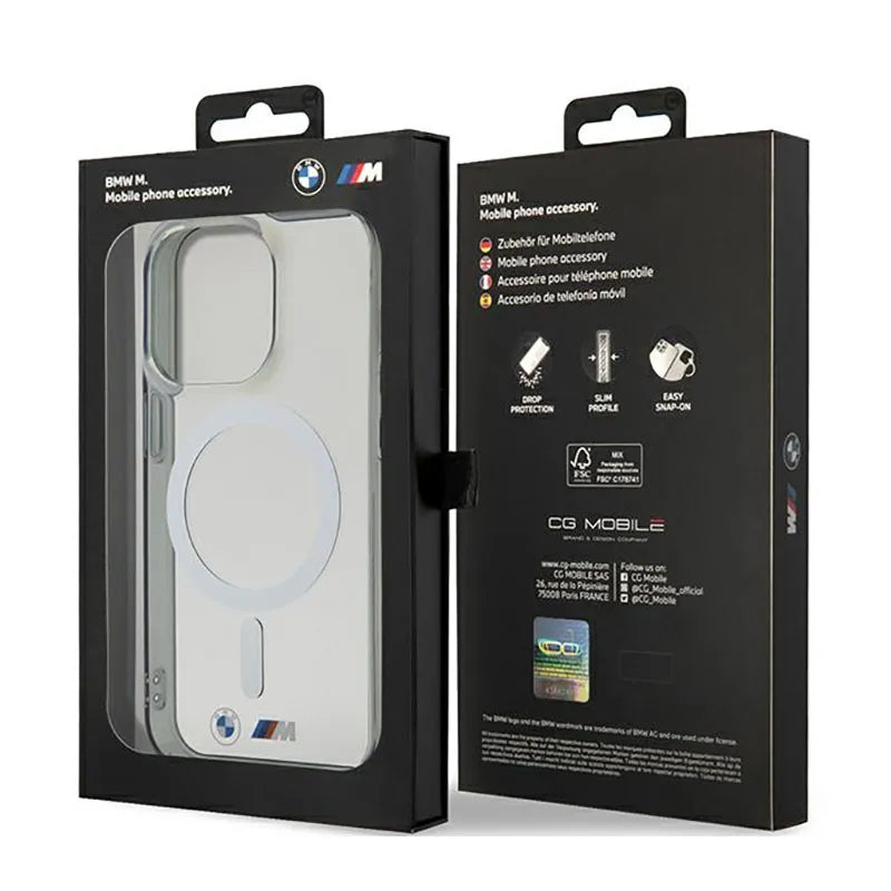 BMW Silver Ring MagSafe – dėklas, skirtas „iPhone 14 Pro“ („Skaidrus“)