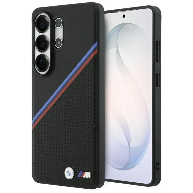 BMW Tricolor Metal Logo MagSafe - Samsung Galaxy S26 Ultra dėklas (juodas)