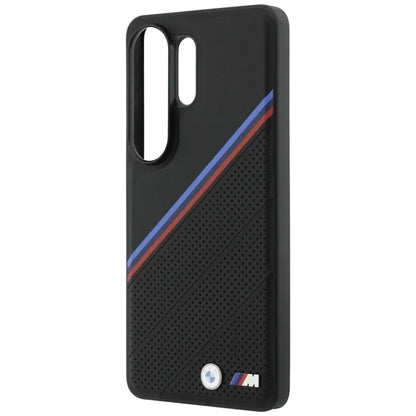 BMW Tricolor Metal Logo MagSafe - Samsung Galaxy S26 Ultra dėklas (juodas)