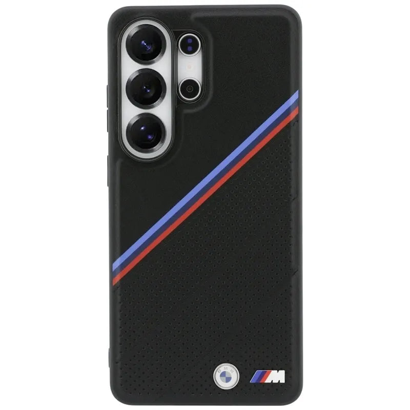 BMW Tricolor Metal Logo MagSafe - Samsung Galaxy S26 Ultra dėklas (juodas)