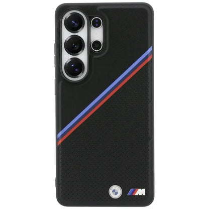 BMW Tricolor Metal Logo MagSafe - Samsung Galaxy S26 Ultra dėklas (juodas)