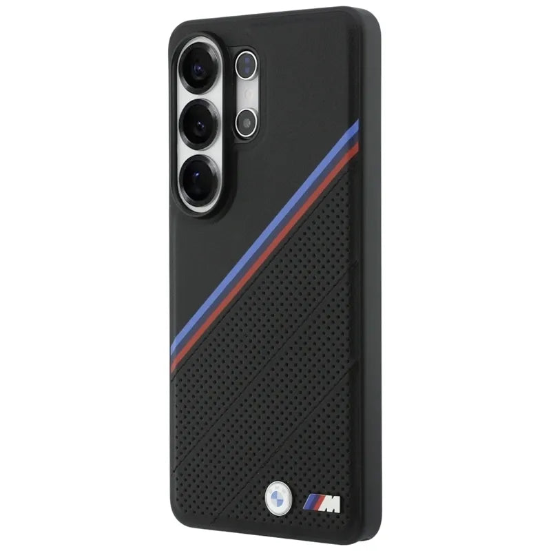 BMW Tricolor Metal Logo MagSafe - Samsung Galaxy S26 Ultra dėklas (juodas)