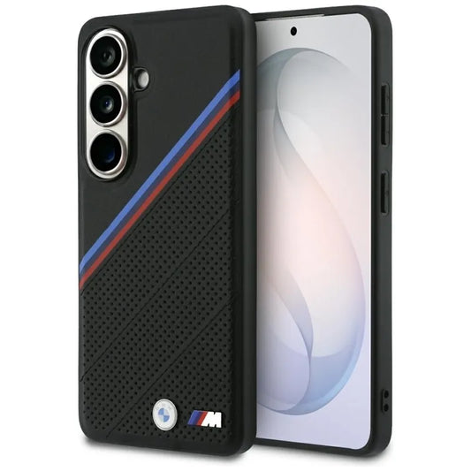 BMW tricolor metalo logotipo MagSafe dėklas Samsung Galaxy S26 (juodas)