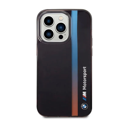 BMW Tricolor Stripe – dėklas skirtas iPhone 14 Pro (juodas)