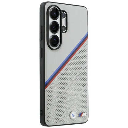BMW Trijų spalvų metalo logotipas MagSafe dėklas Samsung Galaxy S26 Ultra (Pilka)